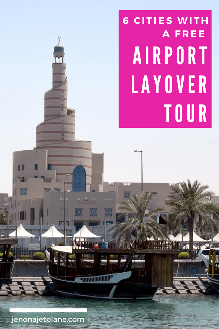 Did you know certain cities offer free airport layover tours for qualifying travelers? Find out if you're flying through any of these in the future and take advantage! #airportlayover #traveltips #freebies #travelfreebies #travelonabudget