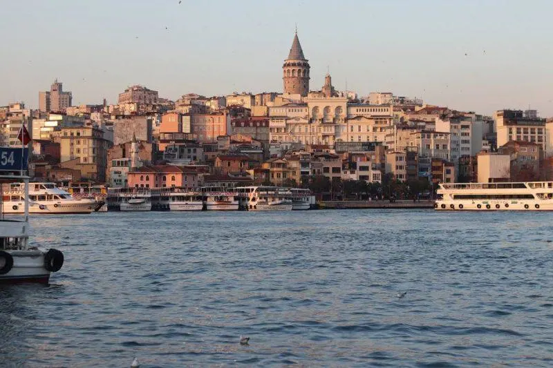 Istanbul skyline view from the water