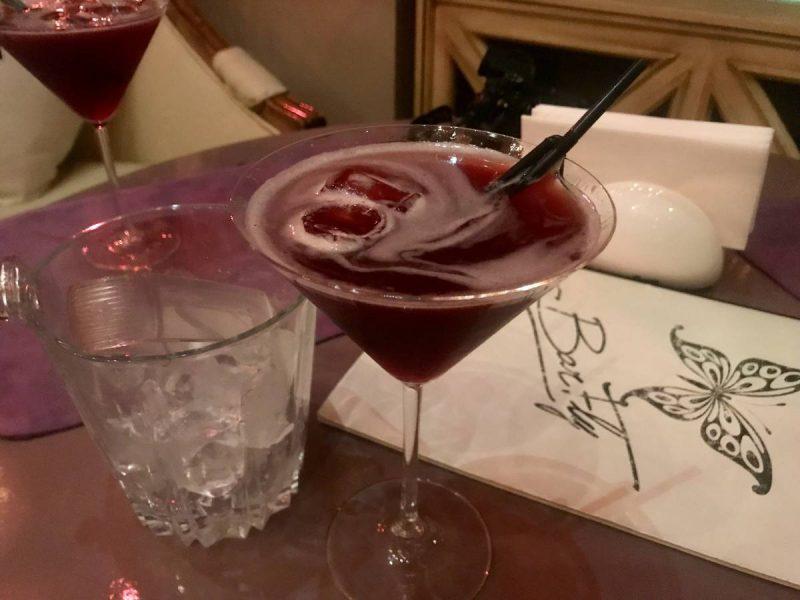 Fancy drink in a martini glass