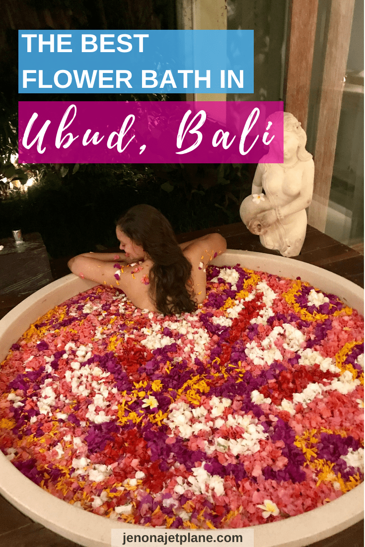 Looking for the best flower bath in Bali? The Udaya Resort and Spa in Ubud is a must if you're looking for luxurious spa treatments, including their famous Celebration of Flowers! #balitravel #thingstodoinbali #flowerbath #luxurytravel #spatravel #ubudbali