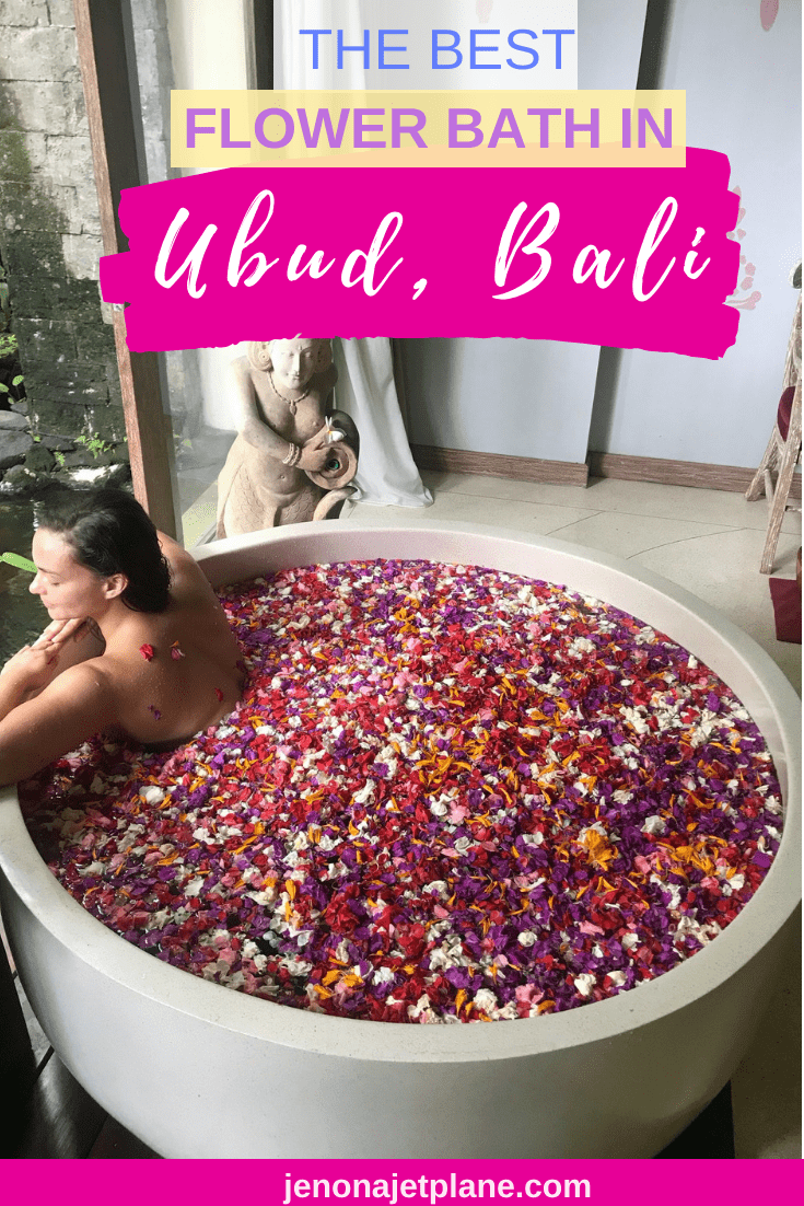 Looking for the best flower bath in Bali? The Udaya Resort and Spa in Ubud is a must if you're looking for luxurious spa treatments, including their famous Celebration of Flowers! #balitravel #thingstodoinbali #flowerbath #luxurytravel #spatravel #ubudbali