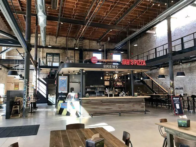 Inside of the Garver feed mill