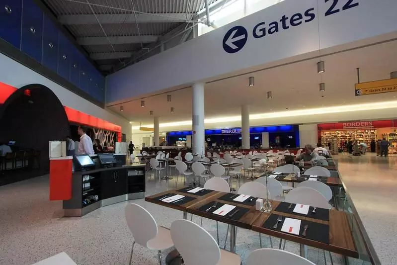 Dining area at JetBlue JFK Terminal