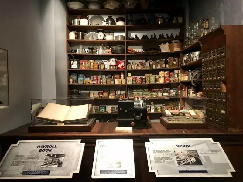 Museum exhibit showing an old store