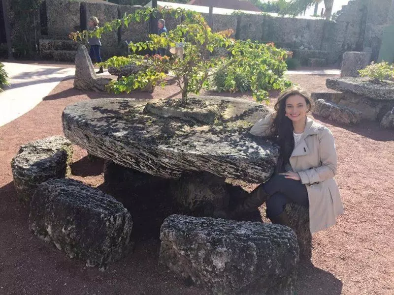 Heart shaped stone table