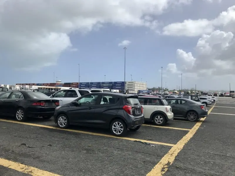 Cars in a parking lot