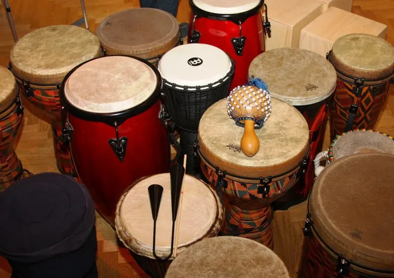 drums on display