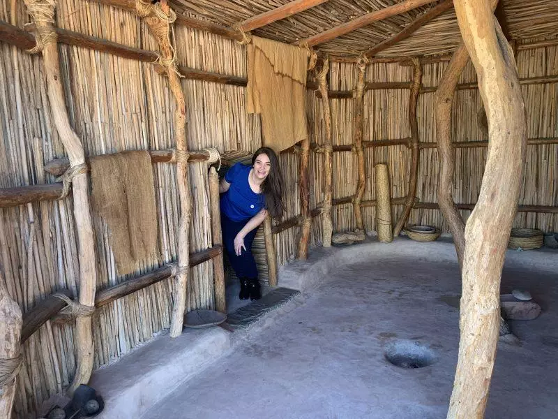 Inside a traditional Native American home