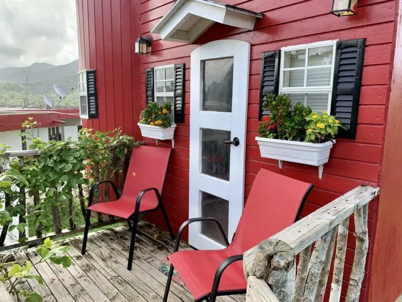 Front porch of treehouse