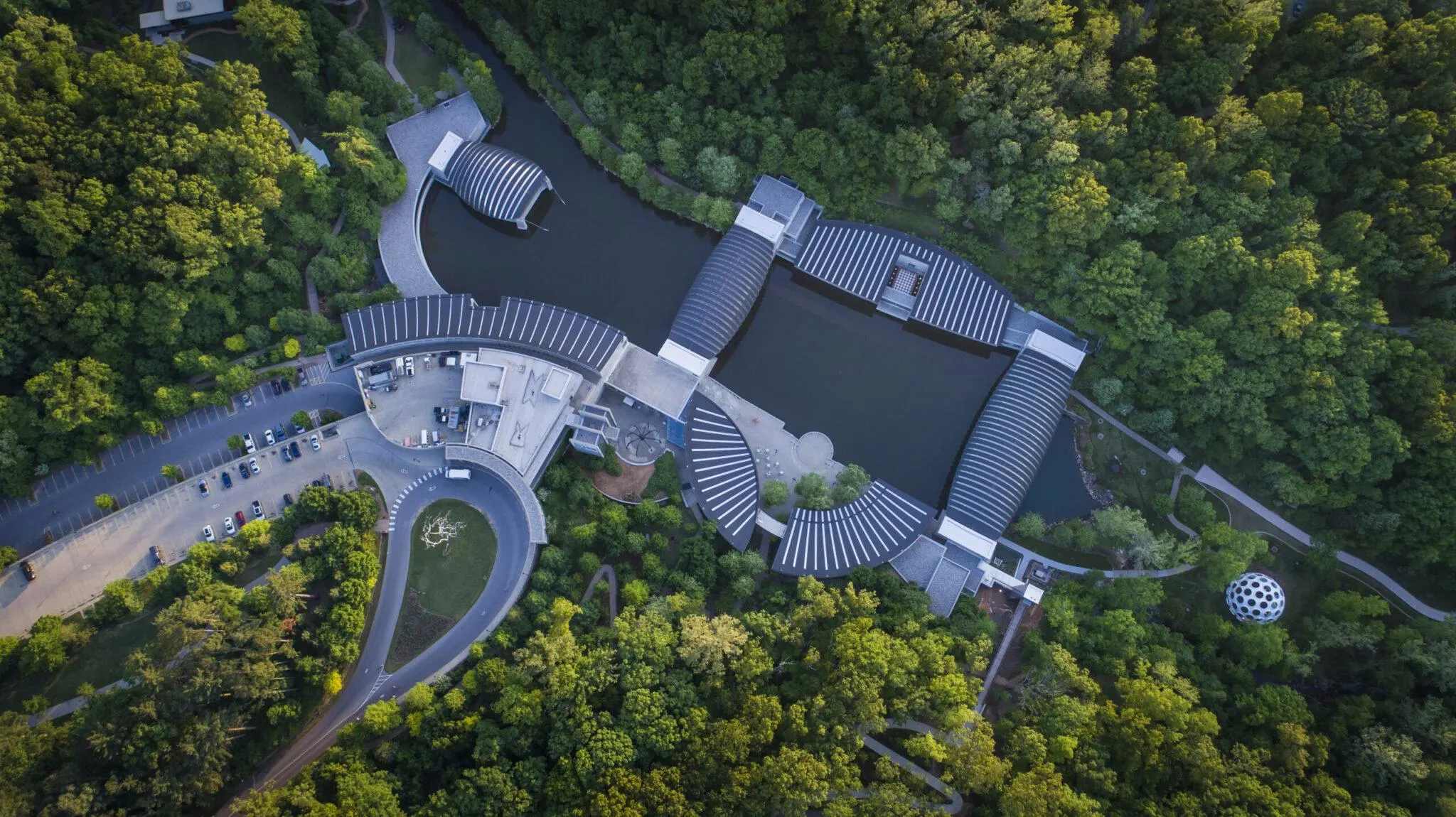 Crystal Bridges Museum Overhead View