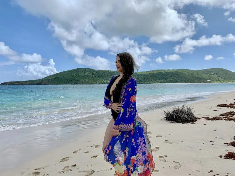 Standing on Flamenco Beach