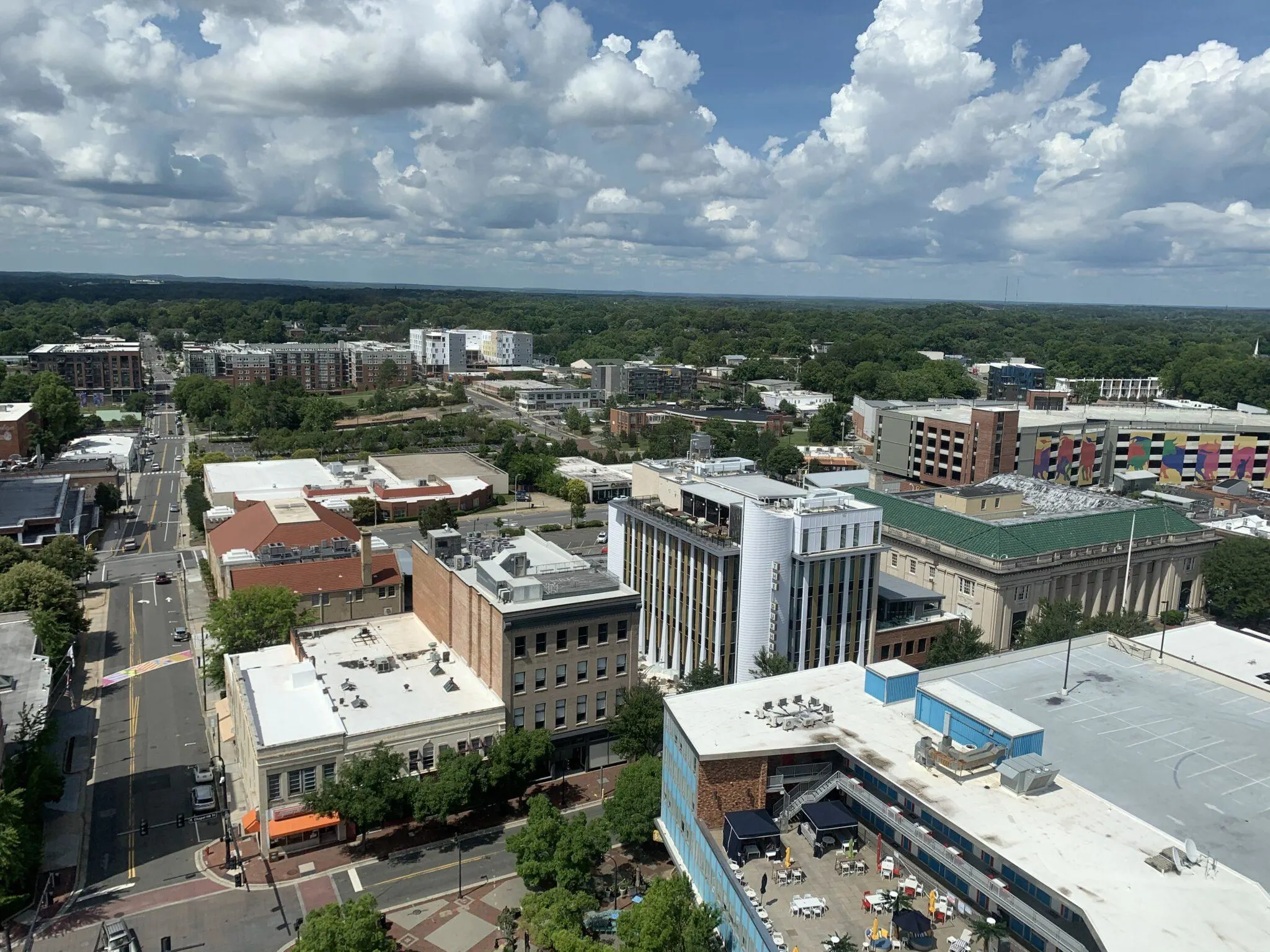 Views of Durham rooftops