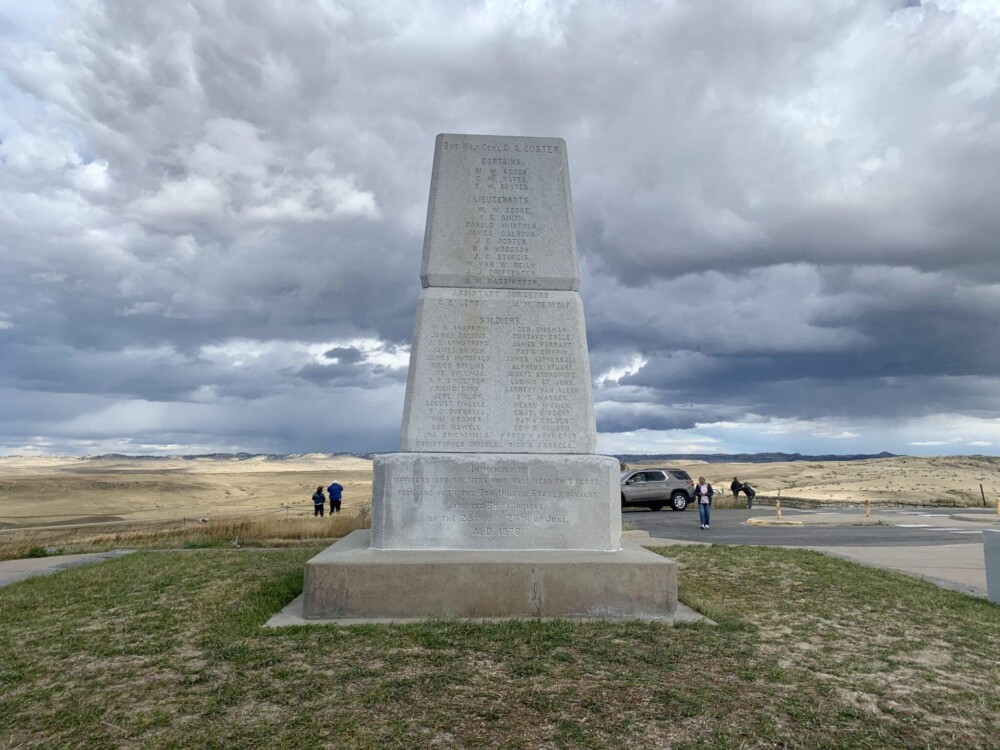 Memorial statue at Little Bighorn