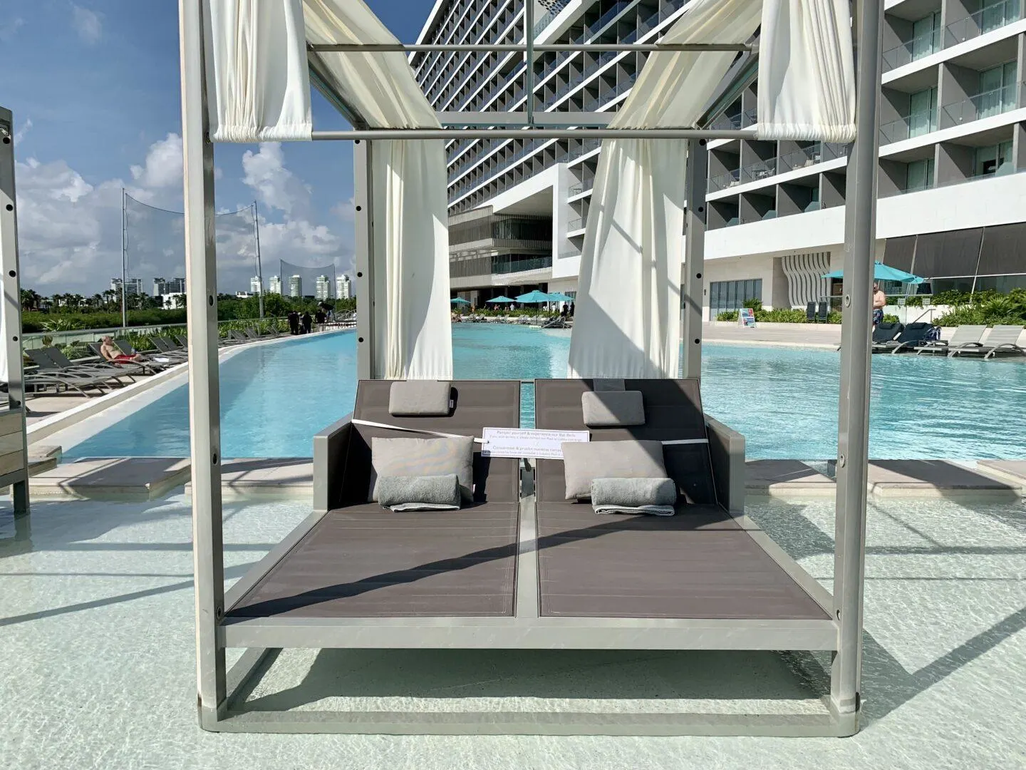 Lounge chairs by the pool