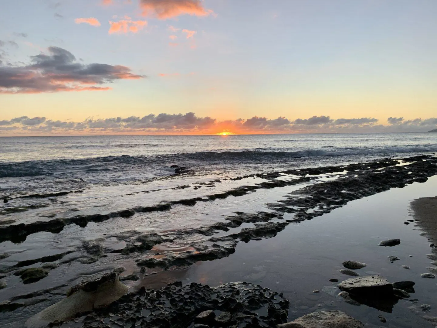 Sunset at Steps Beach in Rincon