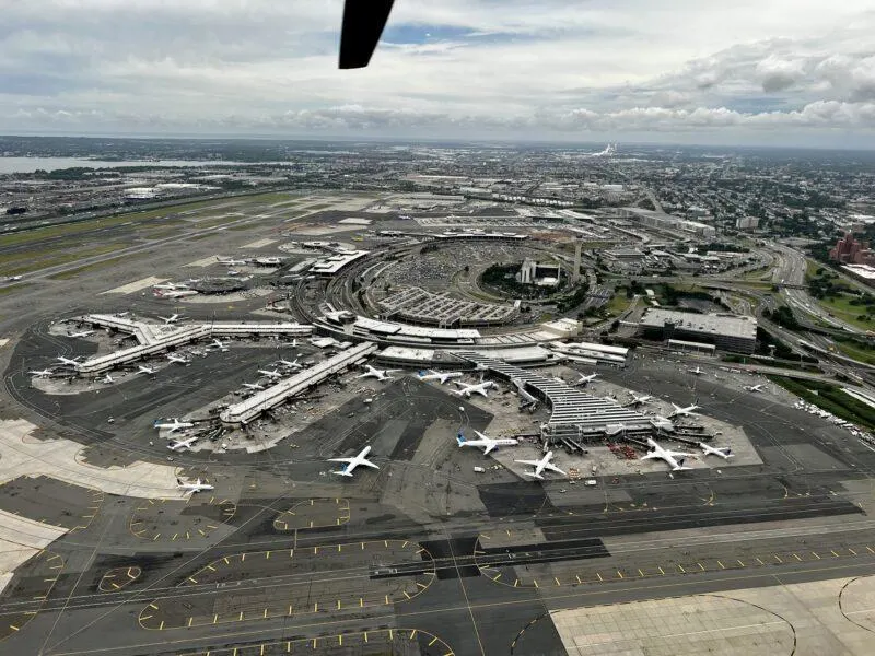 View of Newark Airport from above