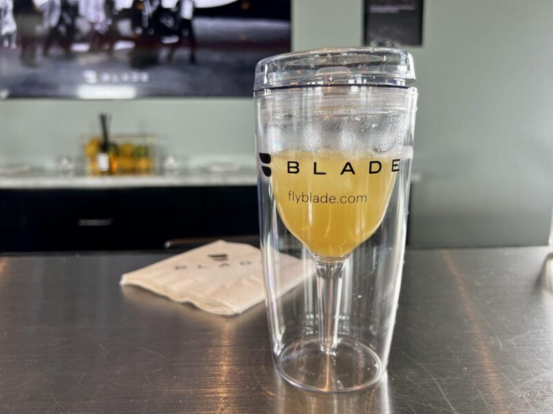 Blade cocktail in specialty glass