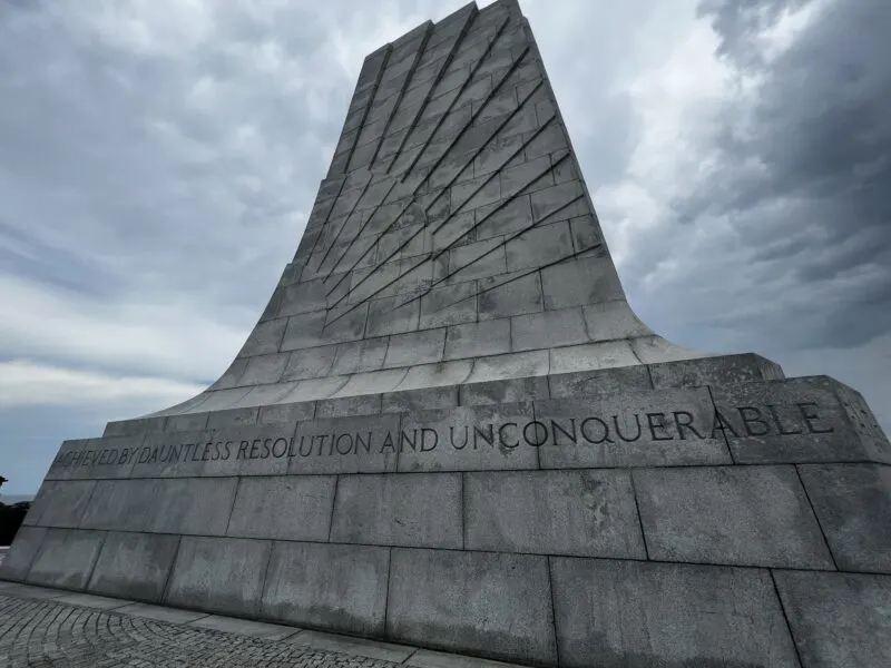 Inscription at base of Wright Memorial