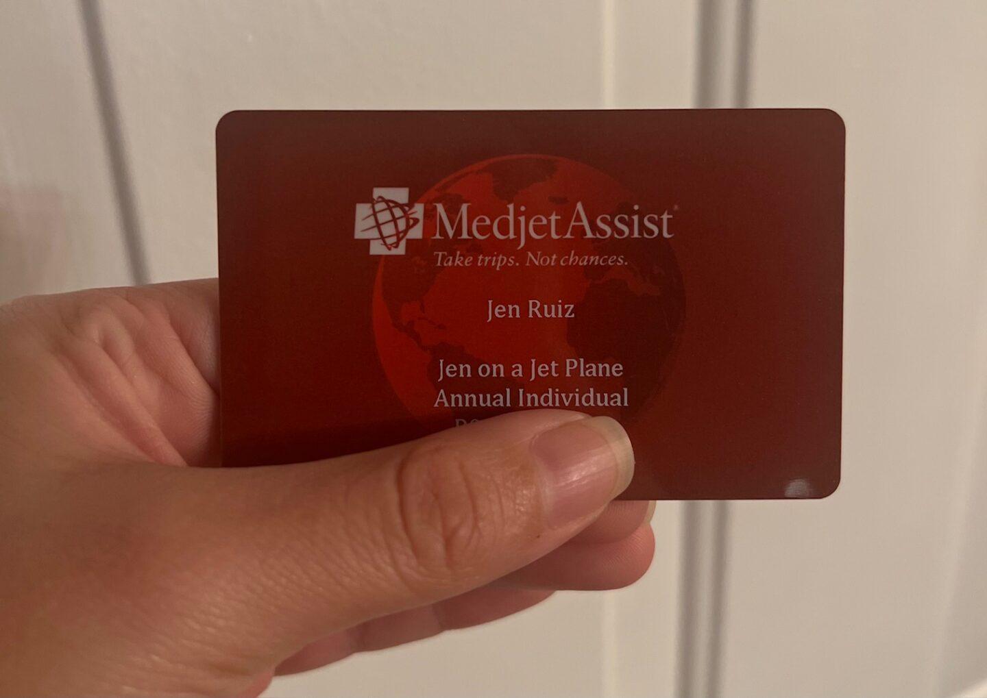 Medjet Assist membership card