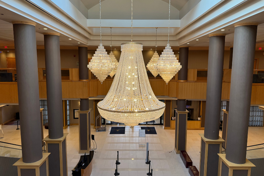 Chandeliers at Florida Hotel entrance