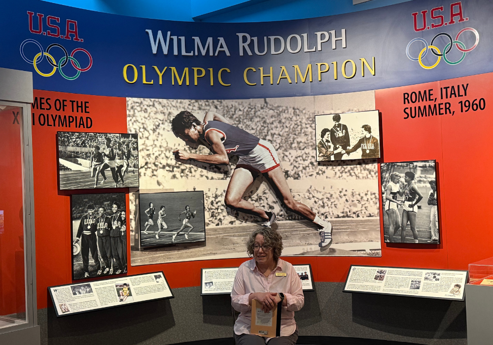 Museum display dedicated to Wilma Rudolph