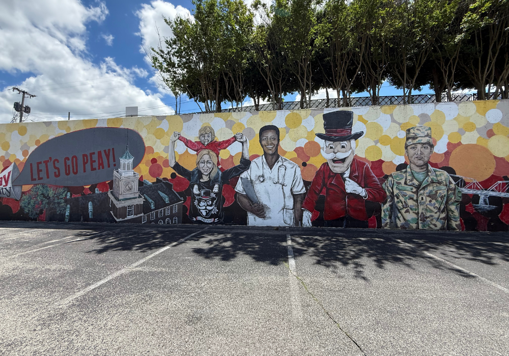 Mural of Clarksville heroes