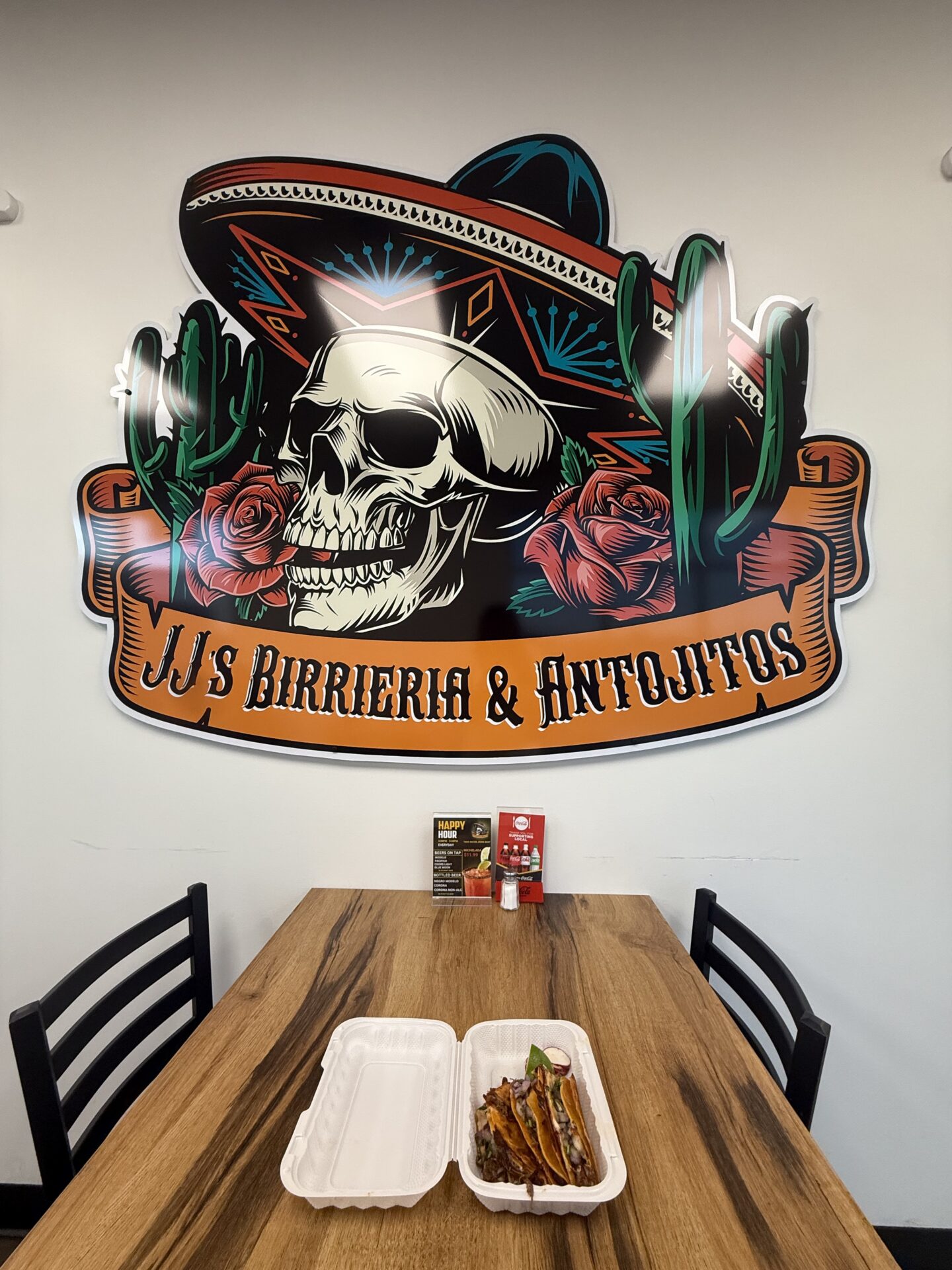 Tacos in a to-go container