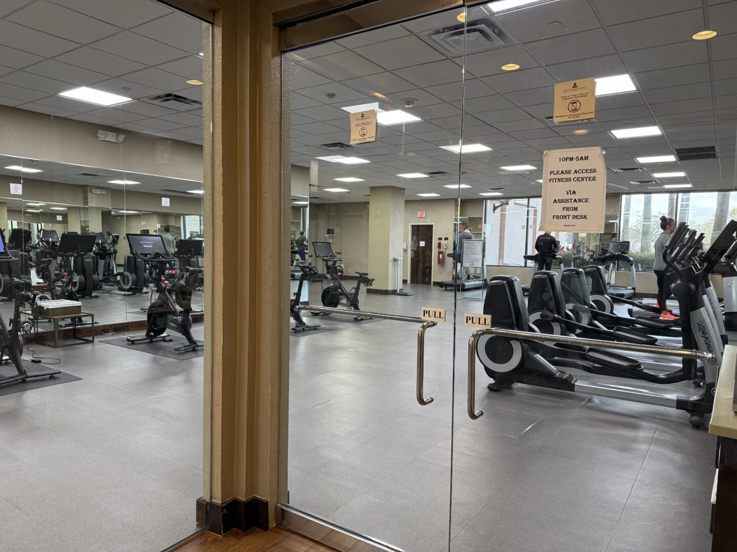 Gym with workout machines