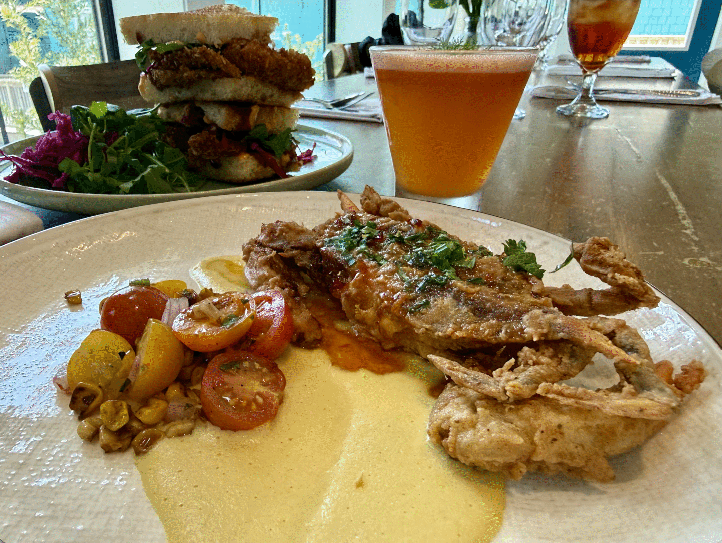 Soft shell crab on plate