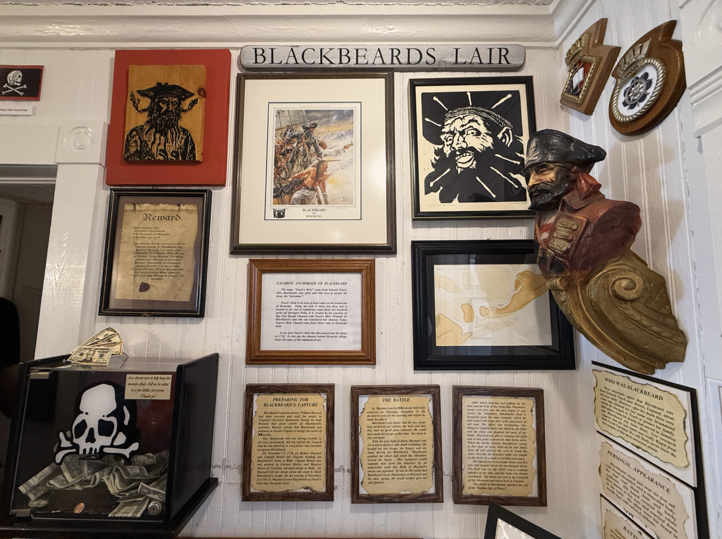 Blackbeard display at museum